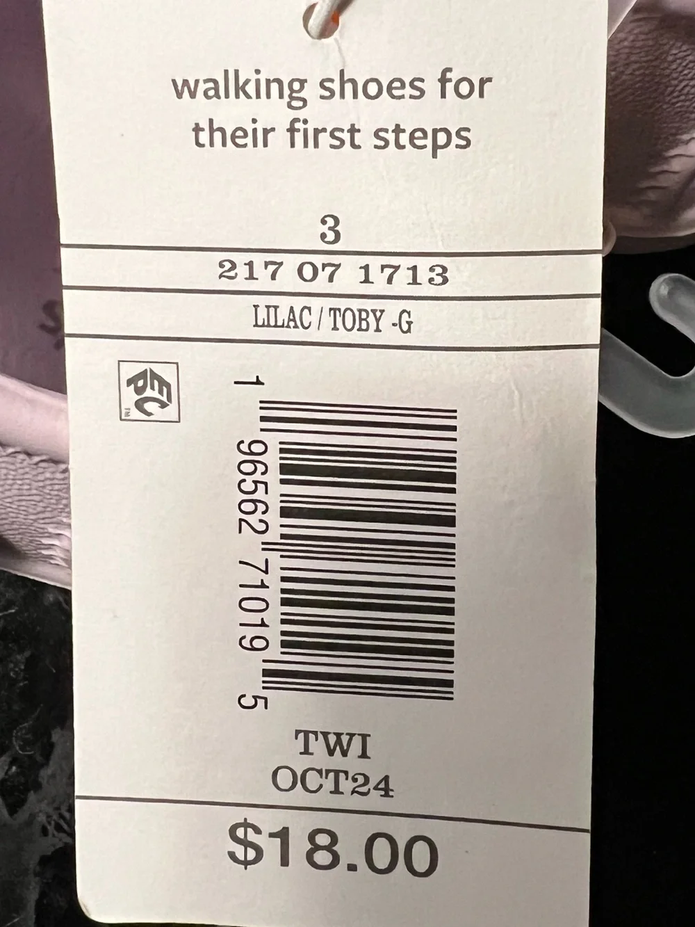 NWT Carter’s Lilac Toddler Water Shoes Sandals Size 3 First Steps Lightweight